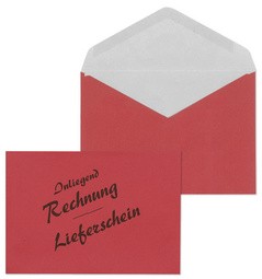 MAILmedia Briefumschlag C6 "Lieferschein/Rechnung", rot