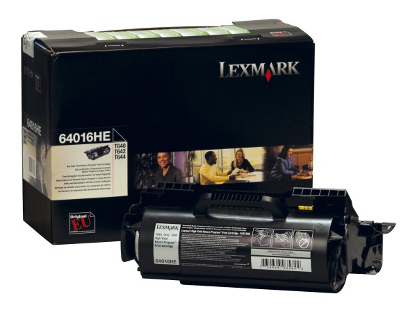 LEXMARK Schwarz Tonerpatrone LRP 64016HE