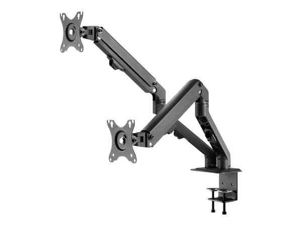 NEOMOUNTS Full-Motion-Tischhalterung für zwei Flachbildschirme bis zu 27 Zo FPMA-D650DBLACK