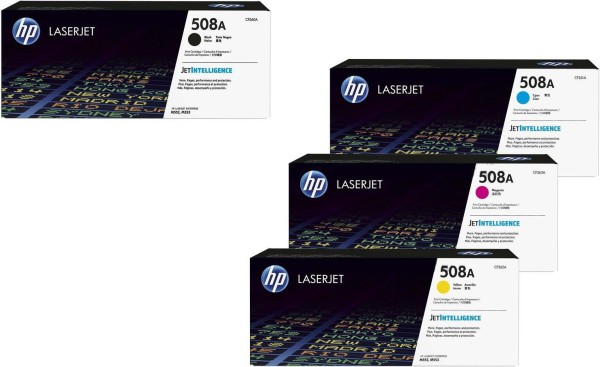 HP HP Original 508A Toner 4er Set schwarz, cyan, magenta, gelb (CF360A, CF361A, CF363A, CF362A)