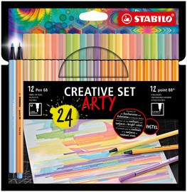 STABILO point 88 / Pen 68 Kreativ-Set ARTY, 36er Kartonetui