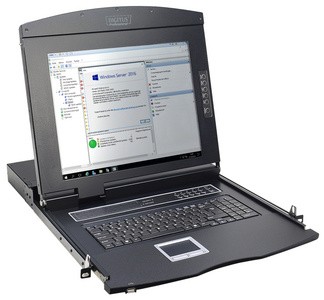 DIGITUS 19" Modulare Konsole mit KVM-Switch, 1-Port