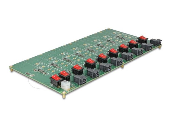 DELOCK M.2 Testboard / 8x M.2 NVMe Key M SSD mit SFF-8643 61073