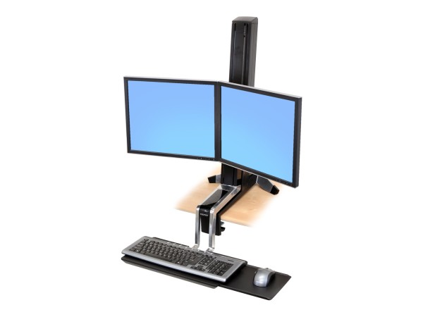ERGOTRON WorkFit-S Dual Display Halterung hoehenverstellbar 5,4-12,7kg 33-341-200