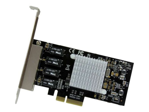 STARTECH.COM 4 Port PCI Express Gigabit Ethernet Netzwerkkarte - Intel I350 ST4000SPEXI