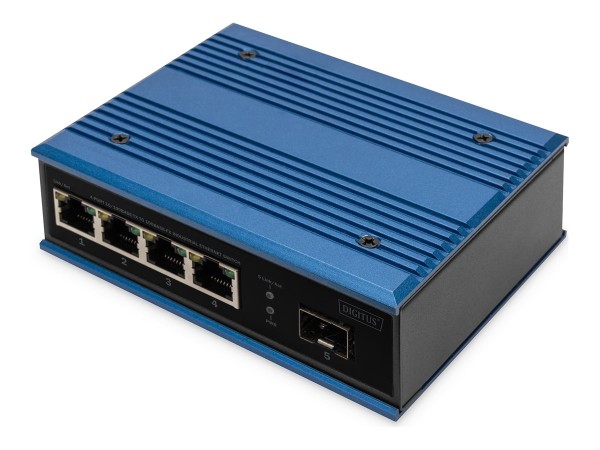 DIGITUS DIGITUS Industrial 4+1 Port Fast Ethernet Switch Unmanaged 4 RJ45 Ports 10/100mbits