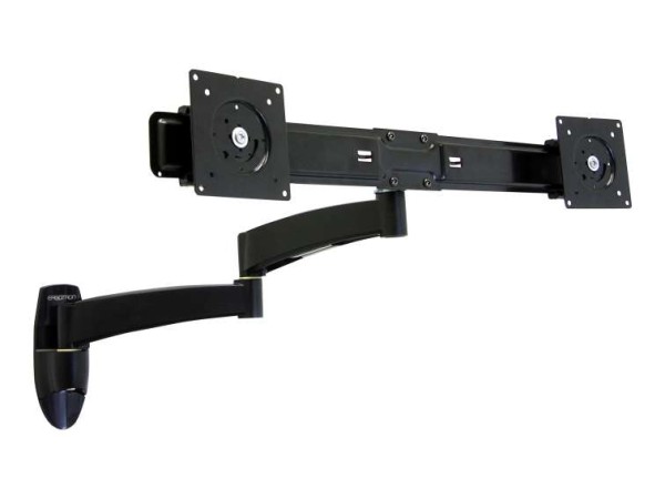 ERGOTRON Serie 200 Dual Monitor Arm in Schwarz - Wandhalterung mit 2 Schwen 45-231-200
