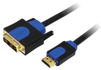 LogiLink HDMI Kabel High Speed, HDMI - DVI-D, 2 m