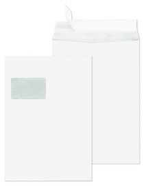 SECURITEX Versandtasche, C4, weiß, mit Fenster, 130 g/qm