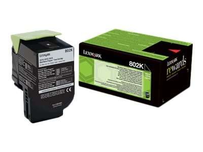 LEXMARK 802K Schwarz Tonerpatrone LCCP, LRP 80C20K0