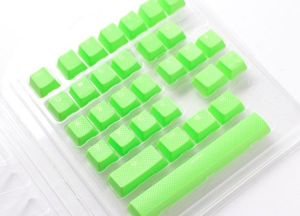 DUCKYCHANNEL DUCKYCHANNEL Ducky Rubber Keycap Set, 31 Tasten, Double-Shot, gummiert, für Backlight - grün