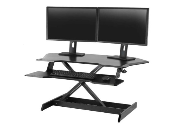 ERGOTRON WorkFit®-Corner Steh-Sitz Arbeitsplatz in Schwarz 33-468-921