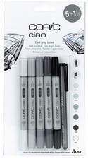 COPIC Marker ciao, 5+1 Set "Grautöne"