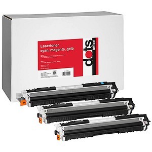 DOTS DOTS cyan magenta yellow toner compatible with 3x 126A CF341A set of 3