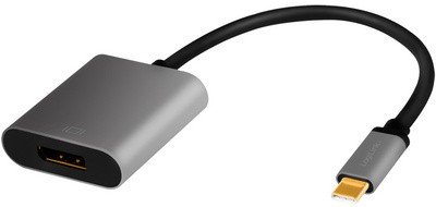 LogiLink USB 3.2 - DisplayPort Adapterkabel, schwarz/grau