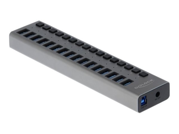 DELOCK DELOCK Externer SuperSpeed USB Hub mit 16 Ports + Schalter