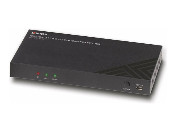 LINDY LINDY 100m Cat.6 HDMI 4K60 HDBaseT ExtenderReceiverIR/RS-232