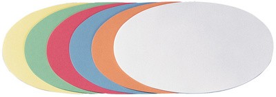FRANKEN Moderationskarten Ovale, 110 x 190 mm, weiß