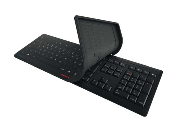 CHERRY TAS STREAM PROTECT KEYBOARD Corded BE-Layout schwarz JK-8502BE-2