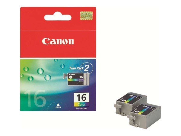 CANON BCI 16 2er Pack Gelb, Cyan, Magenta Tintenbehälter 9818A002