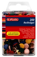 herlitz Reißnägel, farbig sortiert, Durchmesser: 9,5 mm