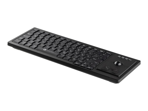 GETT Cleantype Xtra Roll Tastatur mit Trackball USB Farbe schwarz Layout DE KL30204