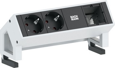 BACHMANN Steckdoseneinheit "DESK 2", 3-fach, inox