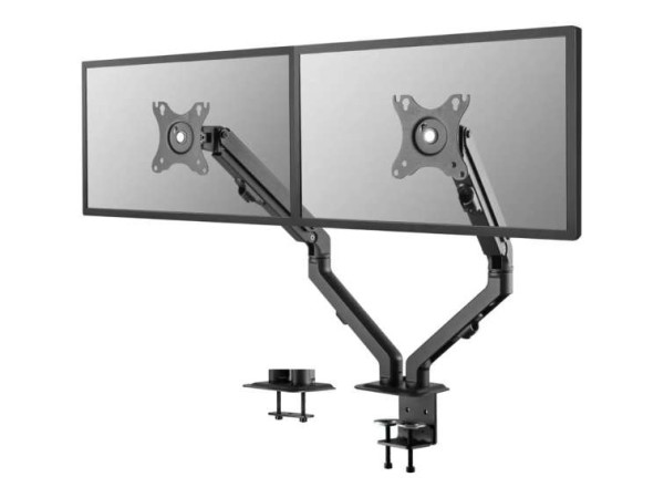 NEOMOUNTS Full-Motion-Tischhalterung für zwei Flachbildschirme bis zu 27 Zo FPMA-D650DBLACK