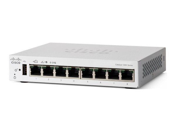 CISCO SYSTEMS Cat1200 8-p GE Desktop Ext PS PoE Input C1200-8T-D