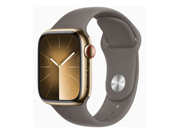 APPLE Watch Series 9 GPS + Cellular 41mm Gold Stainless Steel Case with Cla MRJ63QF/A