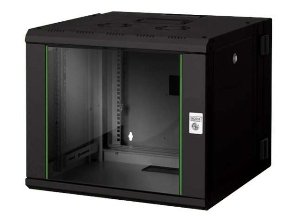 DIGITUS 9HE Wandgehäuse Unique 509x600x600mm zweiteilig schwenkbar schwarz DN-19 09-U-3-SW