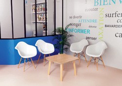 PAPERFLOW Besucherstuhl "KIWOOD", 2er Set, weiß