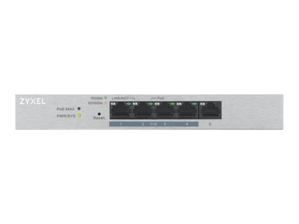 ZYXEL GS1200-5HP V2 5 Port Gigabit PoE+ Switch 1 Gbps Power over Ethernet M GS1200-5HPV2-EU0101F