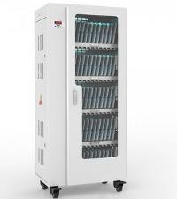 ALCASA GOOD CONNECTIONS Tablet-Ladewagen für bis zu 65 Geräte, UV-Desinfektion, Smart Control, grau