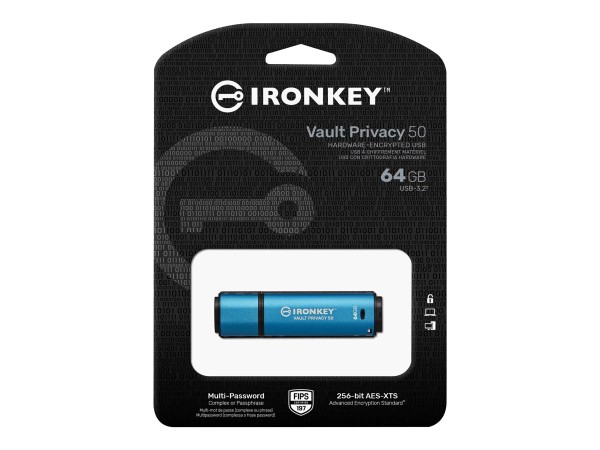 KINGSTON KINGSTON Stick Kingston IronKey VP50  64GB USB 3.0 secure