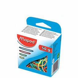 Maped Gummiringe im Karton, 100 g, sortiert