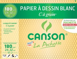 CANSON Zeichenpapier "C" à Grain, 320 x 240 mm, 180 g/qm