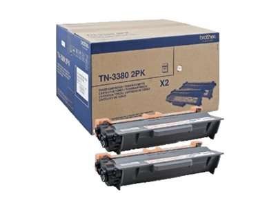 BROTHER TN3380 2PK 2er Pack Schwarz Tonerpatrone TN3380TWIN