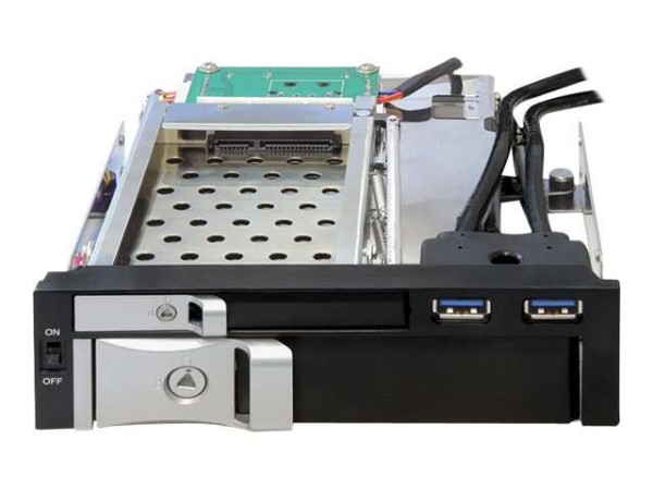 DeLOCK 5.25" Wechselrahmen für 1 x 2.5" + 1 x 3.5" SATA HDD + 2 x USB 3.0 P 47209