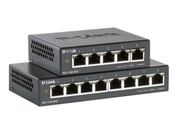 D-LINK 5-Port Gigabit PoE-powered PoE Smart Switch DGS-1100-05PDV2