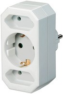 brennenstuhl Adapterstecker, Euro- und Schutzkontakt, weiß