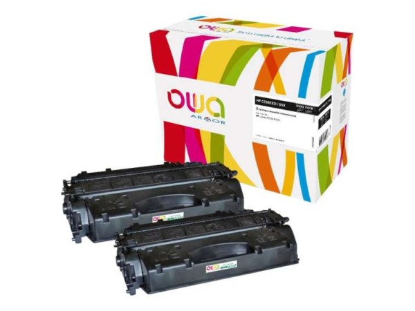 ARMOR OWA Toner komp. HP CE505XD, Canon 719H (2x 6500 S.) schwarz K35121OW