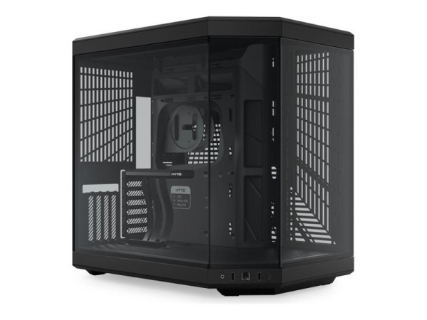 HYTE HYTE Y70 Zweikammer ATX Midi Tower Gaming Gehäuse Schwarz mit Glasfenster