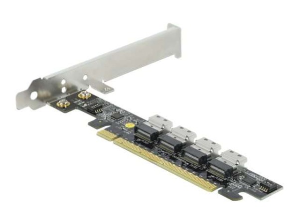 DELOCK PCIe x16Karte>4x SFF-8654 4i NVMe 89030