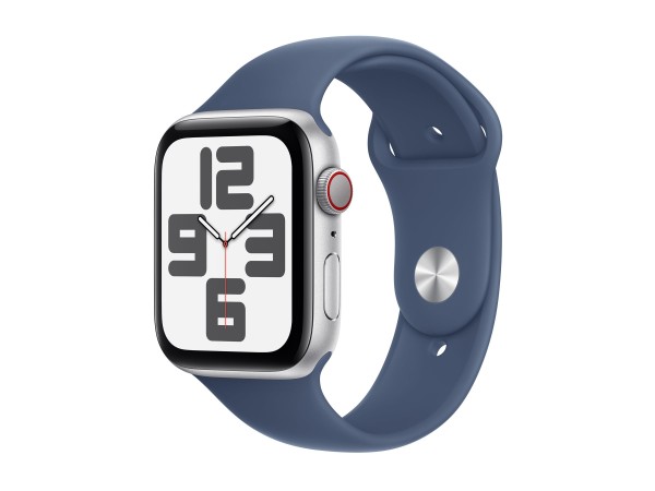 APPLE Watch SE GPS + Cellular 44mm Silver Aluminium Case with Denim Sport B MXGQ3QF/A