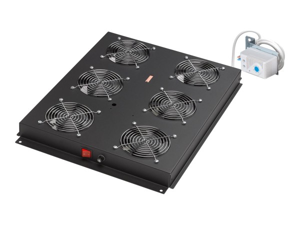 ROLINE ROLINE 48,26cm 19Zoll Dachluftereinheit 6 Lufter Thermostat schwarz