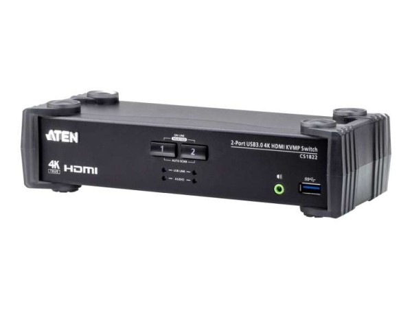 ATEN CS1822 KVMP Switch - KVM-/Audio-/USB-Switch - 2 x KVM/Audio/USB - 1 lo CS1822