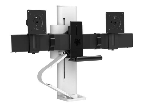 ERGOTRON TRACE Dual Monitorhalterung in Weiß - Tischhalterung 45-631-216