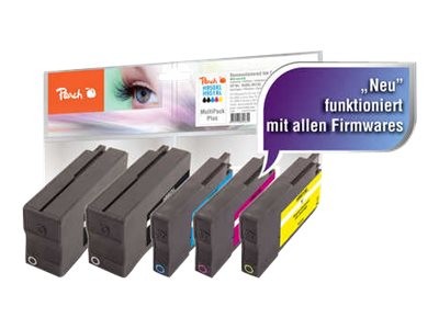 PEACH PEACH Combi Pack PLUS H950XL/H951XL 5er Pack XL Schwarz, Gelb, Cyan, Magenta Tintenpatrone