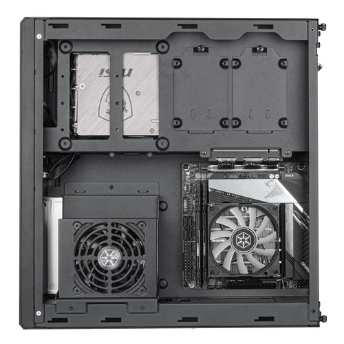 SILVERSTONE SST-ML12B Milo Slim HTPC Micro-ATX Gehäuse - schwarz SST-ML12B